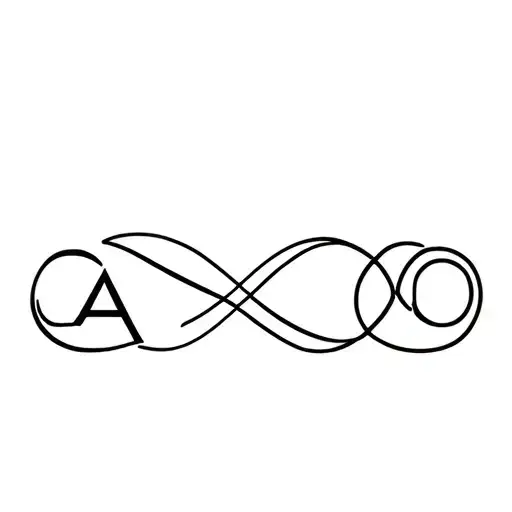 Initials A And O And An Infinity Symbol