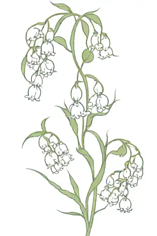 Lily Of The Valley Vine With Heather Flowers