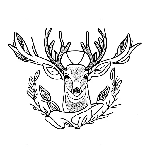 A Deer Near A River And A Fig Tree