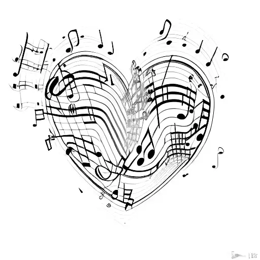 Heart Made Of Music Notes