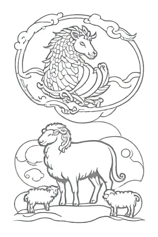 Sheep And Dragon