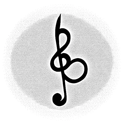 A Musical Clef Tied With A Sheet Of Music Like Shoelaces