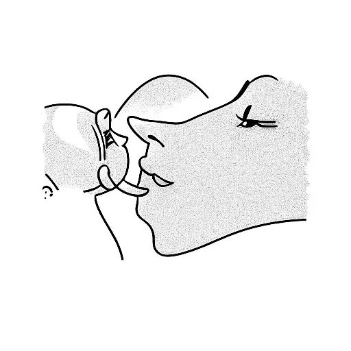 A Woman Kissing A Baby
