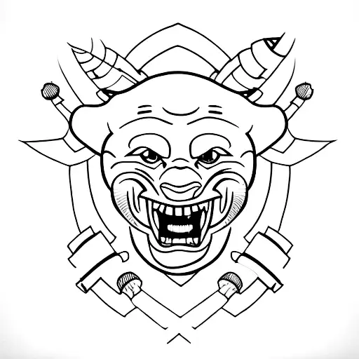 A Minimalist Tattoo Of A Football Player In Action