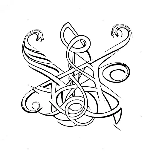 A Treble Clef With Roman Numerals 12 And 24 Written Underneath