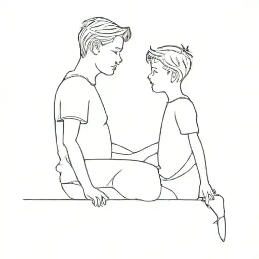 Distance Between Father And Son Looking