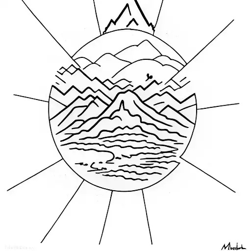 A Serene Mountain Landscape With A Hidden Message About Mental Health