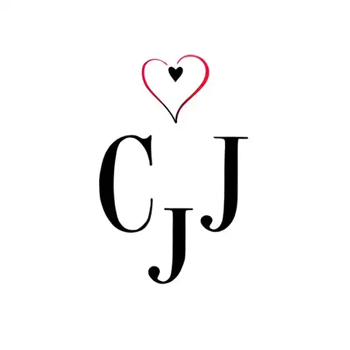 Letters C J Incorporated Symbolizing Love