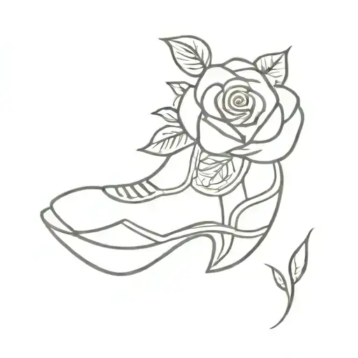 Cowboy Boots With Single Stem Rose