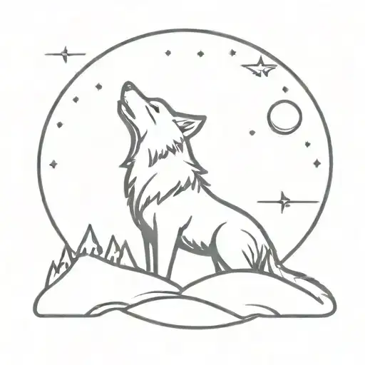 Wolf Howling At The Moon