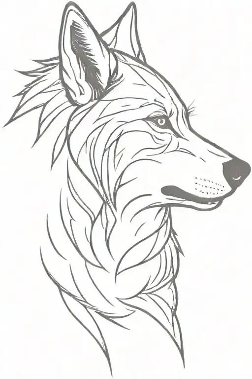 Head Of A Wolf Howling