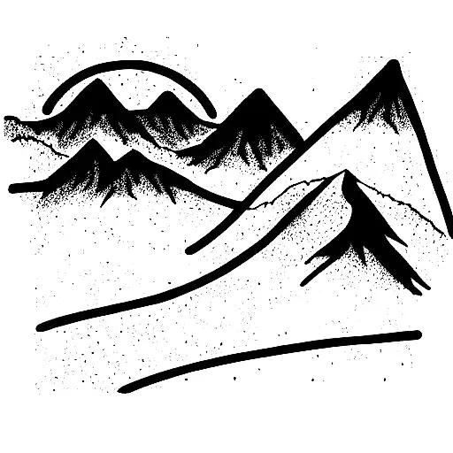 Mountain With Snow And Fire