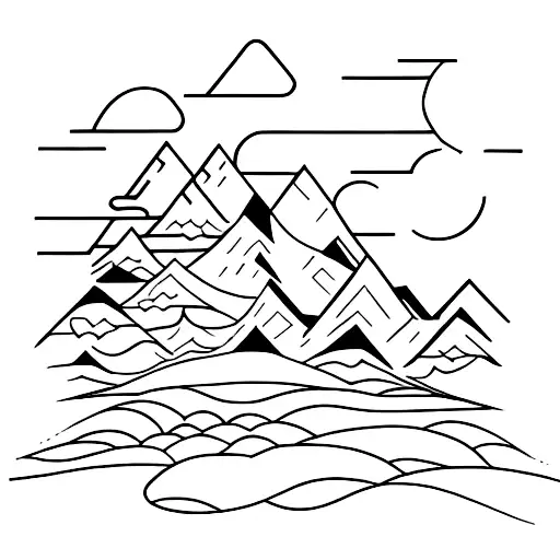 Beautiful Forest Landscape With Mountains