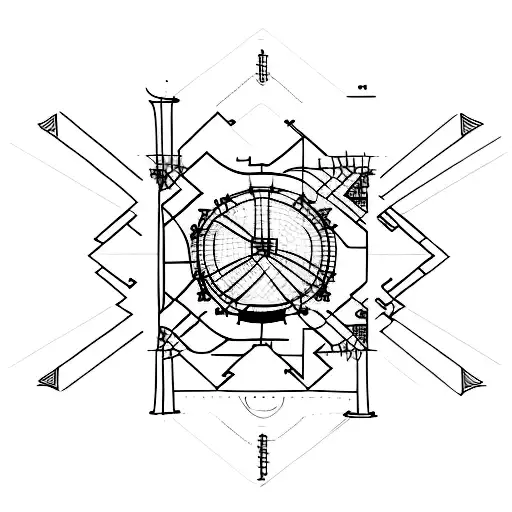 Combine Elements Of Football And Architecture In A Minimalist Design