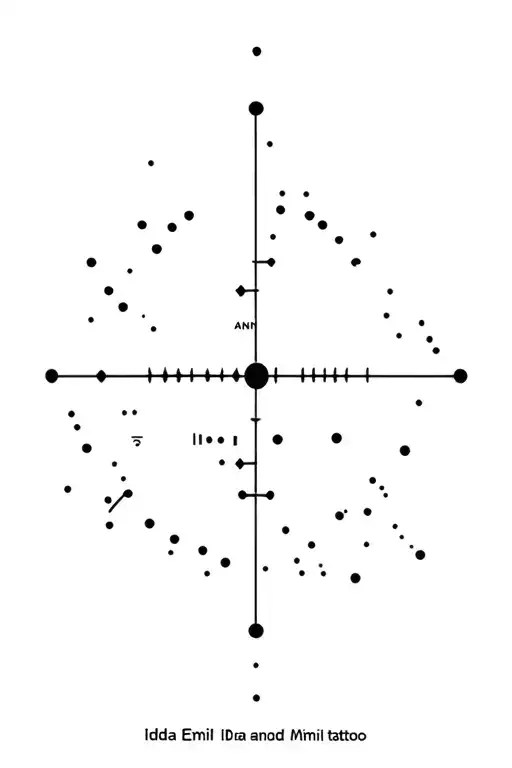 The Name Ida And Emil In Morse Code Within A Astronomy Line