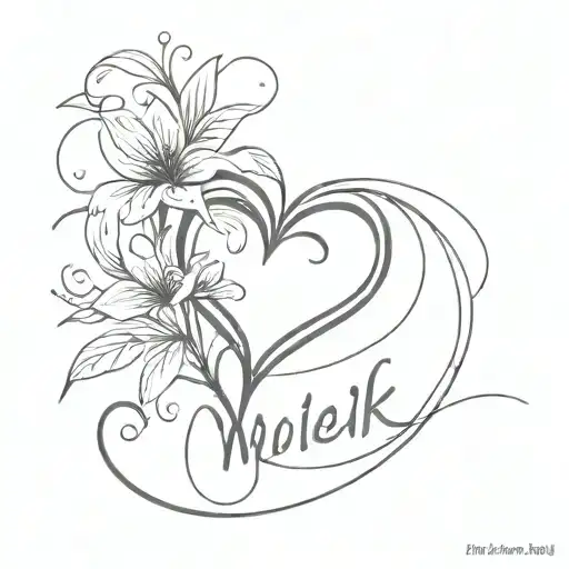 Word Melki With A Heart Shape Inside