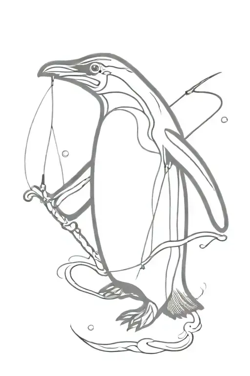 Penguin Ice Fishing Rod