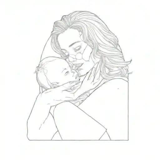 A Woman Holding A Baby