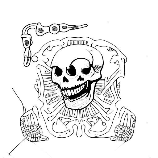 Skeleton With A Blood Bag