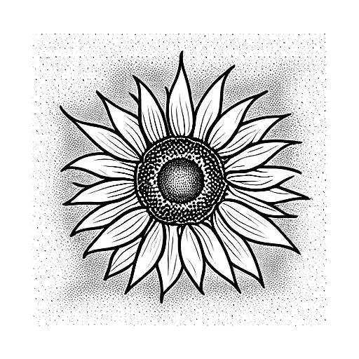 Sunflower With Waves