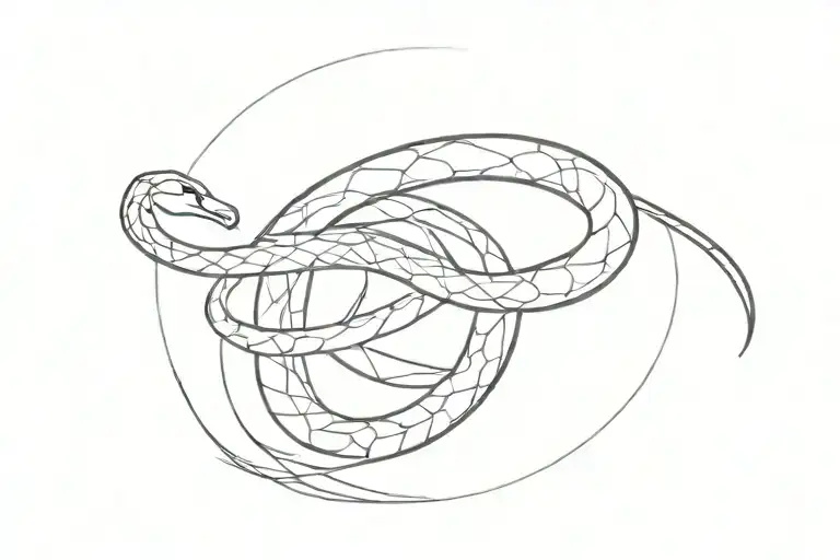 Ouroboros Snake Around Arm