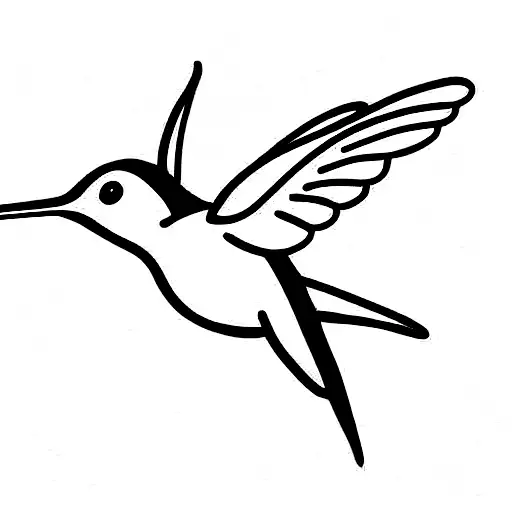 Flowers With Hummingbird