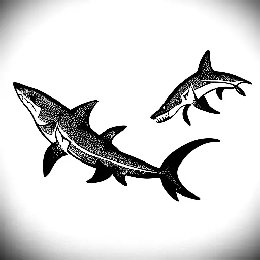 One Shark And One Female Shark