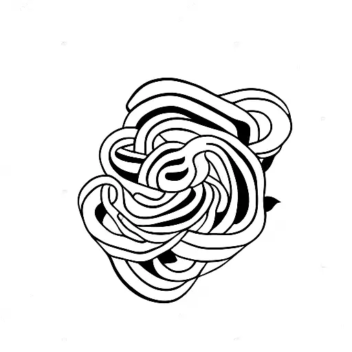 Snake Intertwined With Roses