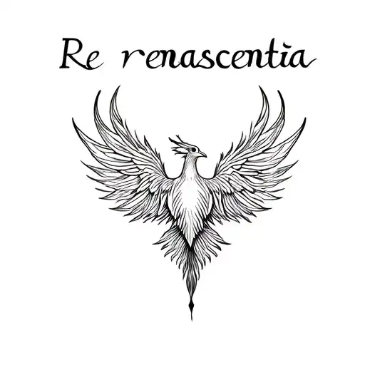 Phoenix With Renascentia Written Above It