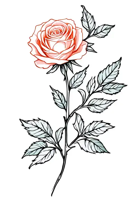 Rose And Honeysuckle Flowers