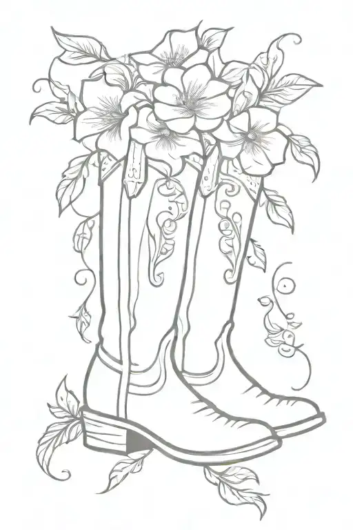Cowboy Boot Flowers