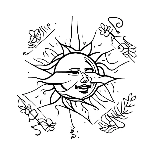 A Filipino Sun With Pages Of A Book As Its Rays