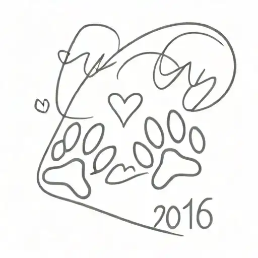 Paw Prints With Date April 2Nd 2016