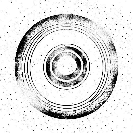 Perfect Circle With A Fog Substance Flowing Around In The Boundaries