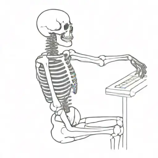 Skeleton Listening To Music With Vienna By Billy Joel