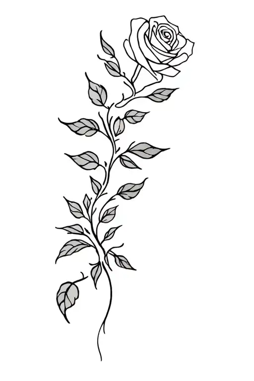 Rose Intertwined With Sonali Written Vertically