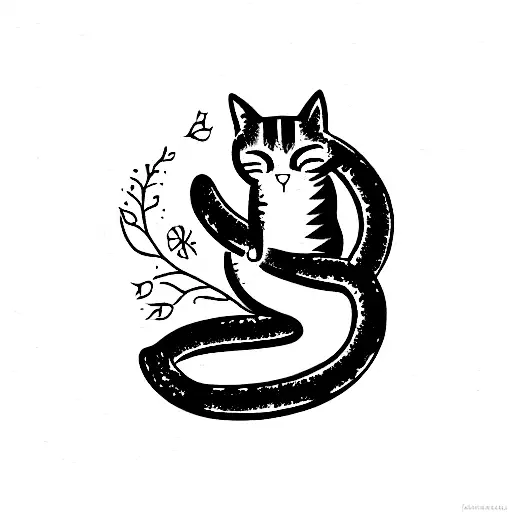 Cat Sleeping In A Pretzel Format