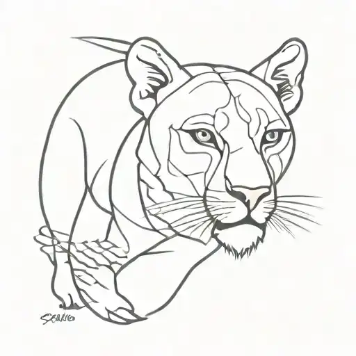 Create A Unique And Minimalist Black Tattoo With Powerful Animals