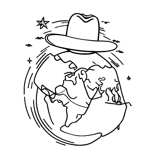 Planet Earth And A Cowboy Hat