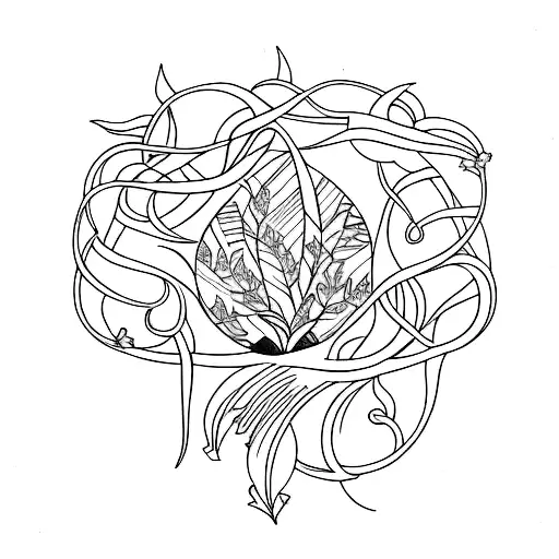 Crystal With Vines And Plants Around It