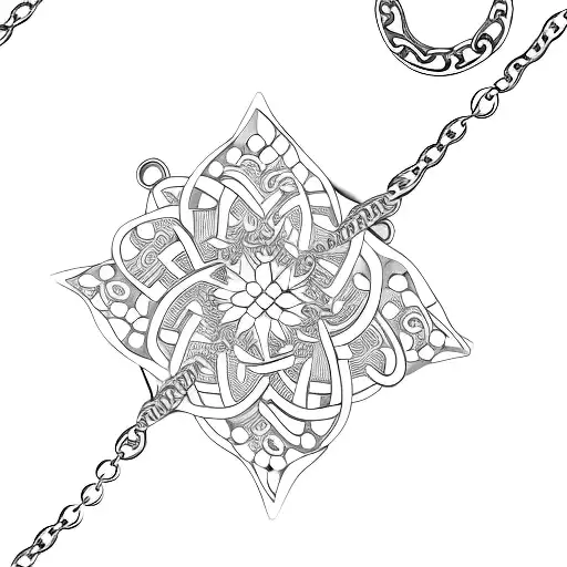 Necklace On Pointer Finger And Thumb