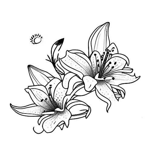 Lily Blooming From Moon