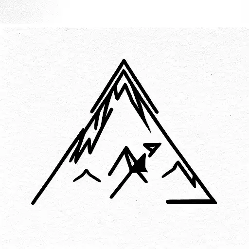 Travel Mountain And Arrow