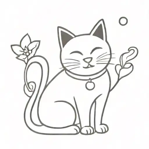 Lucky Cat Silhouette