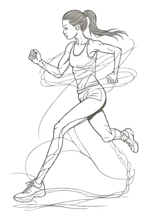 Female Runner With Buddhist Inspired Pain Is Inevitable And Suffering Is Optional