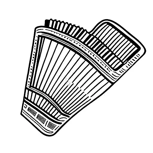 Accordion With A Floral Pattern