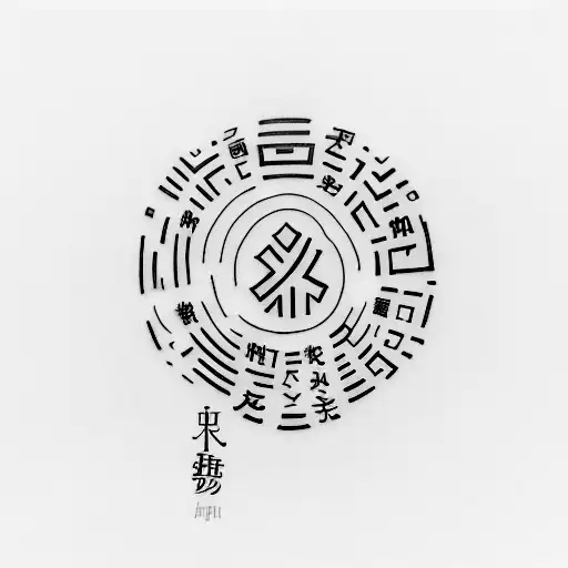 A Minimalist Tattoo Of A Philosophical Quote Written In Japanese Characters