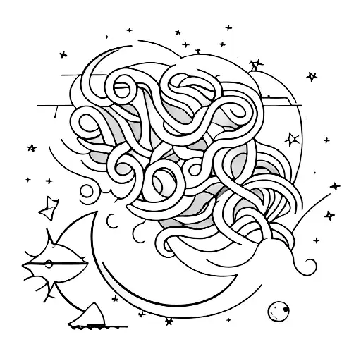 A Mystical Moonlit Beach With Gentle Waves Under A Starry Sky