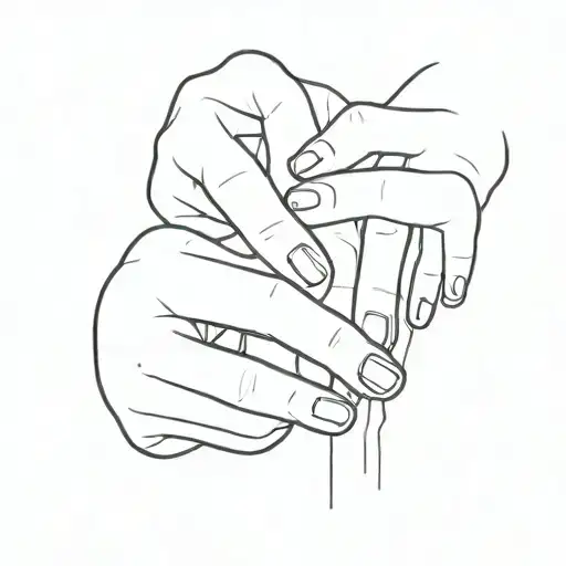 Couple Fingerprints Book Style Illustration