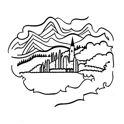 An Italian Countryside Landscape With Marathon Runners Running Through It